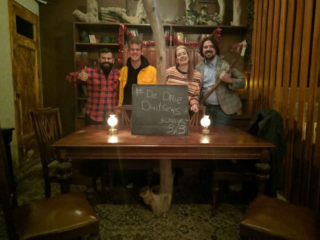 Groepsfoto The Litchver Woodland Theory III van Ban Bang Theory met het team De Drie Duitsers.